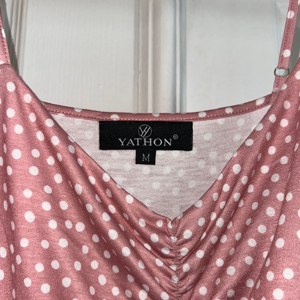 Dusty Rose Polka Dot Midi Dress - Women - Picture 4 of 5